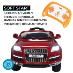 Elektroauto Audi Q7 4L In Rot Lackiert -Geschäft Für Kinderperipherieprodukte actionbikes motors elektroauto audi q7 4l in rot lackiert 5