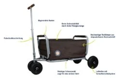 Beachtrekker LiFe Faltbarer Bollerwagen + Bremse, Klappbarer Handwagen (Grün) -Geschäft Für Kinderperipherieprodukte beachtrekker beachtrekker life faltbarer bollerwagen bremse klappbarer handwagen grun 3