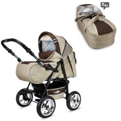 10tlg. Set: Kombi Kinderwagen "Rio" In Braun -Geschäft Für Kinderperipherieprodukte bergsteiger 10tlg set kombi kinderwagen rio in braun 2