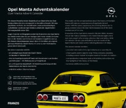Adventskalender Opel Manta -Geschäft Für Kinderperipherieprodukte franzis adventskalender opel manta 3