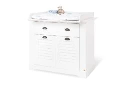 Pinolino Wickelkommode "Siena" Breit In Weiß - (B)106 X (H)98 X (T)79 Cm