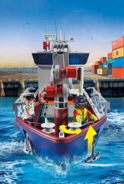 Playmobil 70769 Großes Containerschiff Mit Zollboot -Geschäft Für Kinderperipherieprodukte playmobil 70769 grosses containerschiff mit zollboot 7